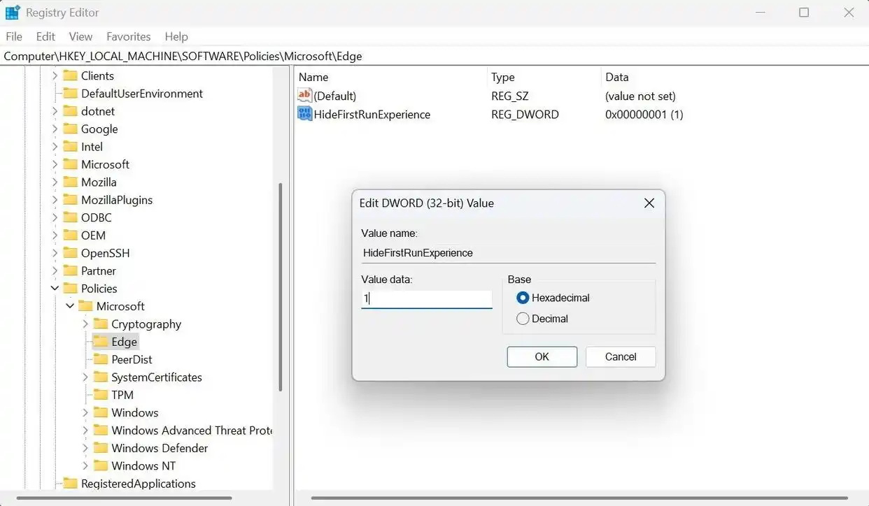 HideFirstRunExperience 注册表设置 冲突 解决方案 回退 Edge 134 版本_edge不能打开网页_Edge 135 ERR_INVALID_URL 错误 企业环境 首次启动向导 页面无法加载