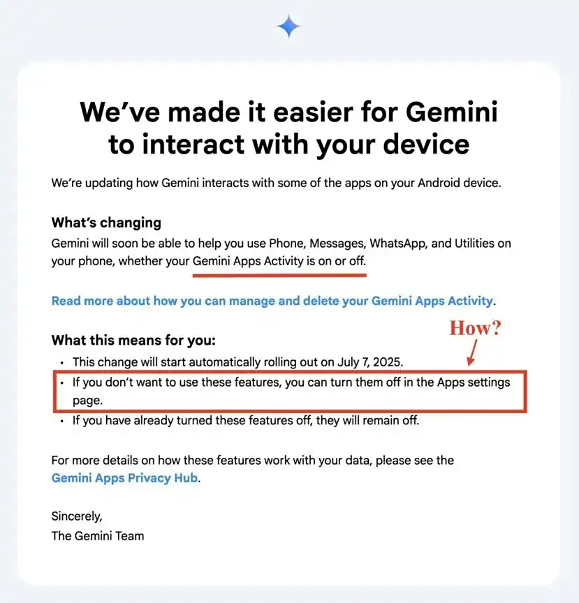 WhatsApp_关闭应用活动使用Gemini_谷歌Gemini更新影响