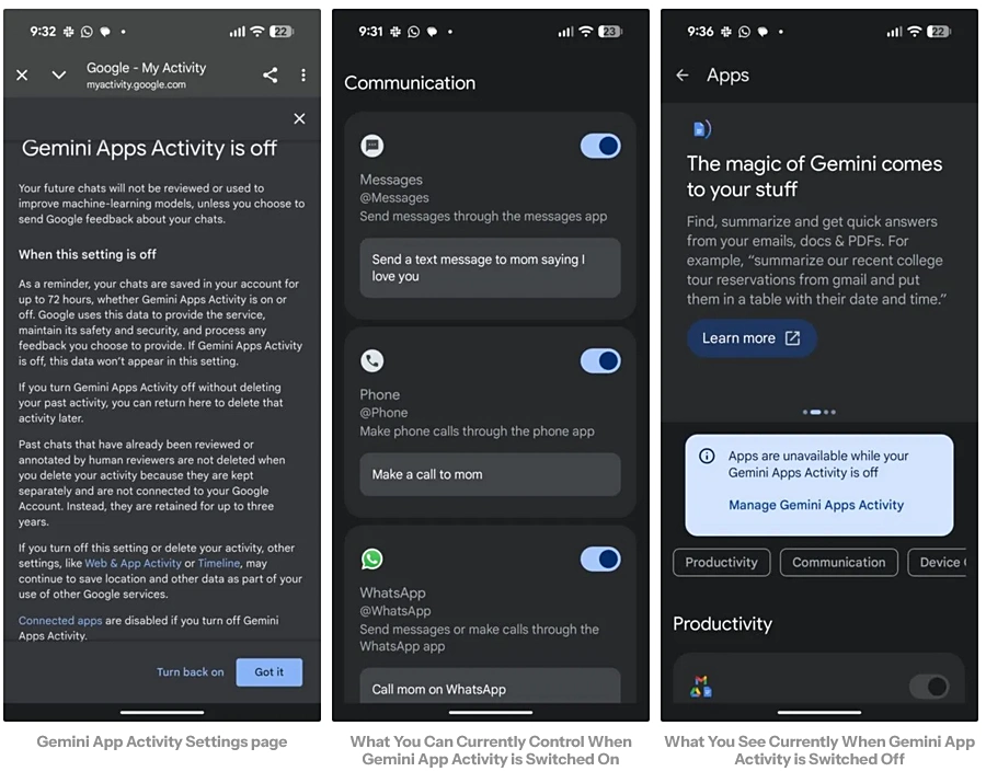 关闭应用活动使用Gemini_WhatsApp_谷歌Gemini更新影响