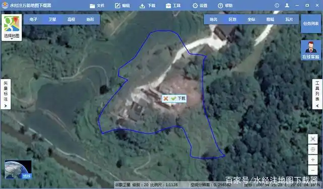 万能地图下载器注册码_水经注地图下载器不同范围选择方法_水经注万能地图下载器下载方式