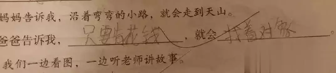 孩子看图写话搞笑_小学生在线学习_小学生造句错误